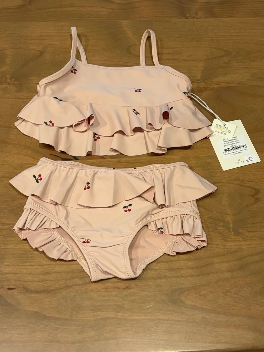 NWT $60 Konges Sløjd Manuca Bikini - Cherry Size 2 Years